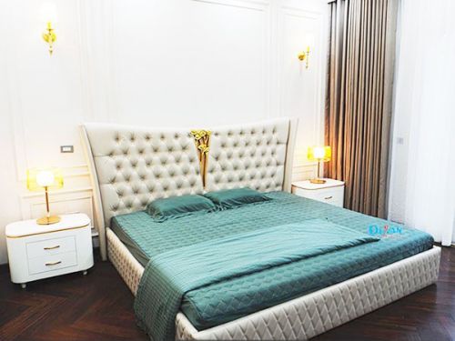Giường ngủ bọc da cao cấp phong cách hiện đại mã DV01